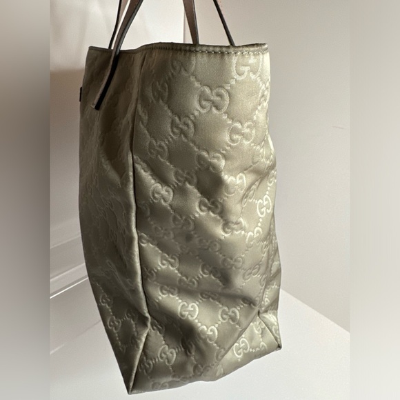 Gucci GG Monogram Satchel Tote Bag - Nylon w/ Leather Accents - Picture 6 of 17